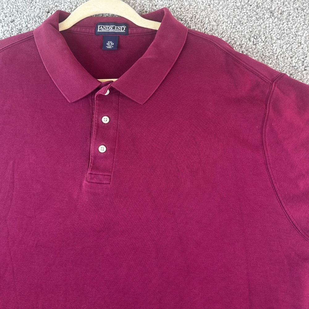 Lands End Polo Shirt Mens XXL 50-52 Tall Classic Business Casual Golf Minimalist